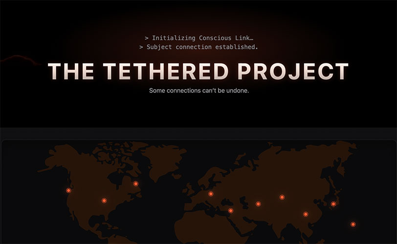 The Tethered Project website preview